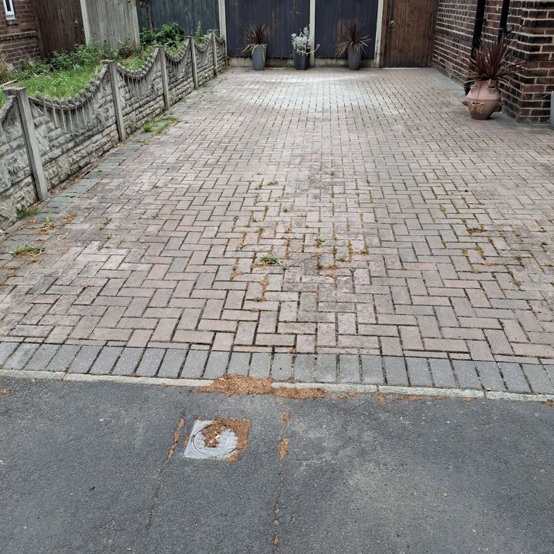 Before: Block paving driveway restoration, St Helens
