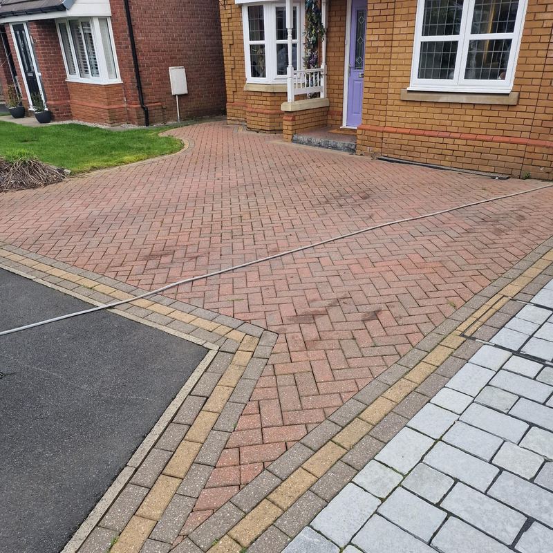 Before: Block paving driveway restoration, Widnes