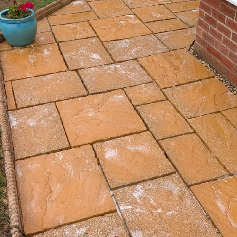 After: Riven concrete patio clean, Wigan