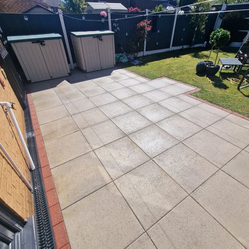 After: Concrete patio clean, Liverpool