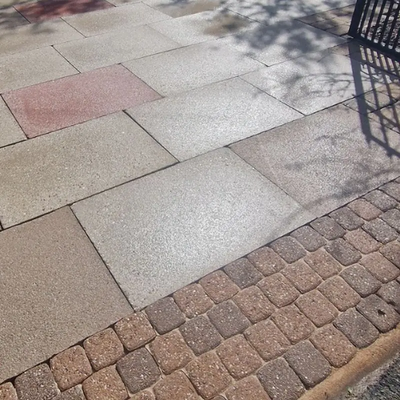 After: Flagged driveway clean, Golborne
