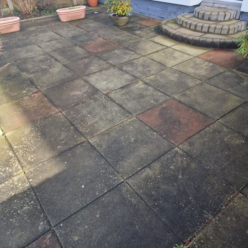Before: Front patio clean, Liverpool