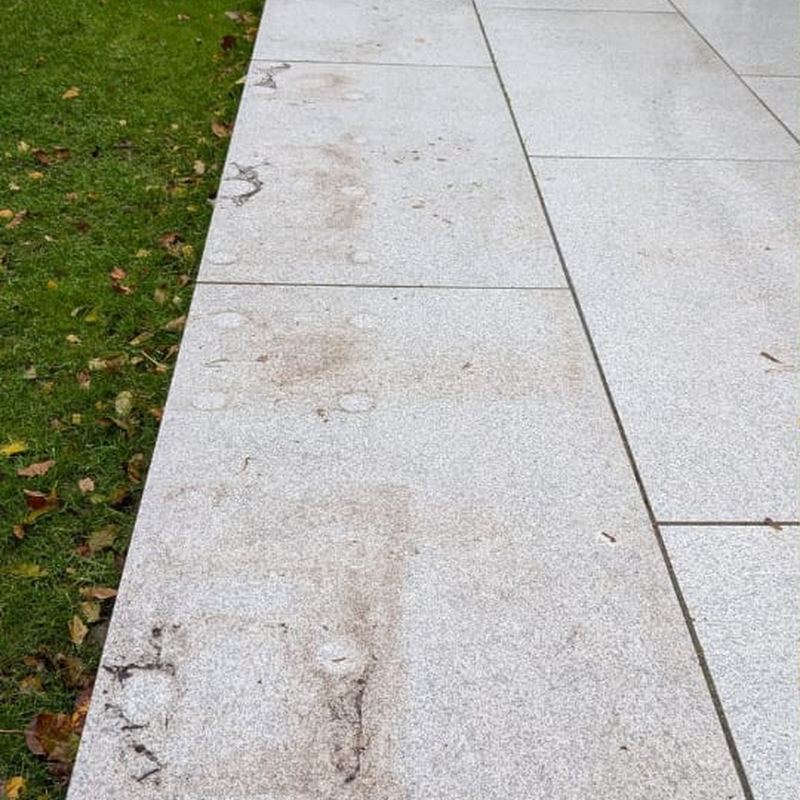 Before: Porcelain patio clean, Golborne