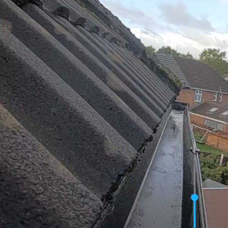 After: Gutter clearing, moss clumps, Warrington