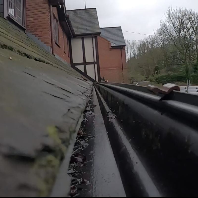 After: Gutter clearing and roofline clean, Warrington