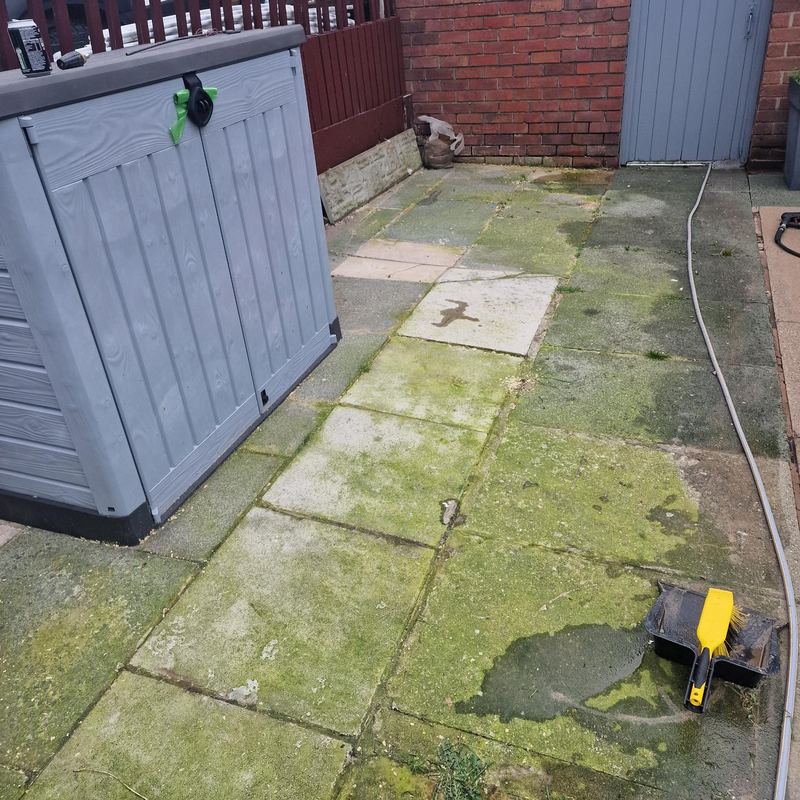 Before: Path and driveway pressure wash, St Helens