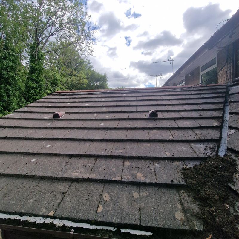 After: Roof moss removal, St Helens